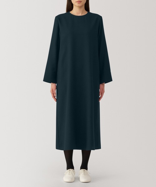 無印良品　婦人　起毛長袖ワンピース　ダークネイビー　ＸＸＬ　レディース　2XL 無印良品（MUJI） ワンピース 婦人 起毛 プルオーバー長袖ワンピース