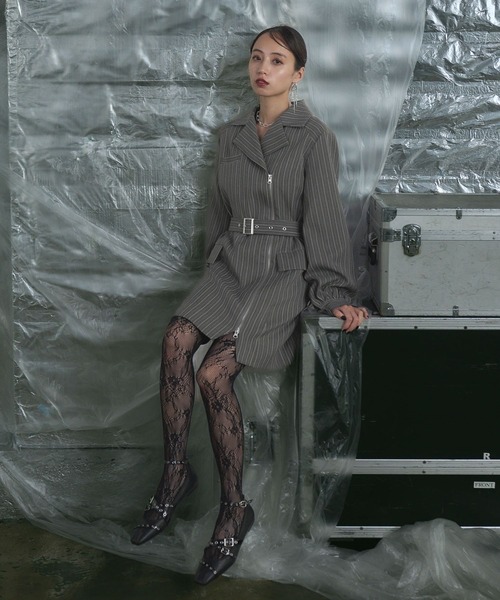 ワンピース ジップデザインミニワンピース(HARE) レディース  