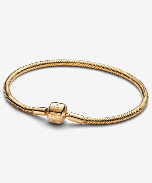 ゴールド＆シルバー　スネークブレスレット PANDORA ブレスレット バレル クラスプ スネーク チェーン