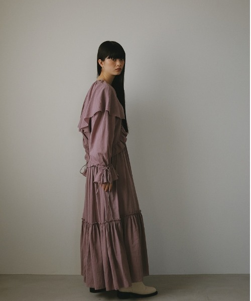 CASA FLINE ワンピース ラッフルフリルロングドレス : ZOZOTOWN Yahoo  