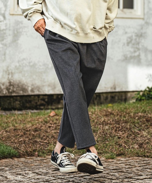 CAMBIO パンツ mp12897- Brushed Span 2 Tuck Tapered Easy
