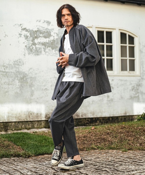 CAMBIO パンツ mp12897- Brushed Span 2 Tuck Tapered Easy