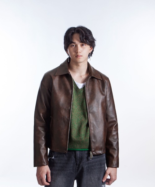 ZIP FIVE -White Line- ブルゾン アウター 「White Line」 ミニマル