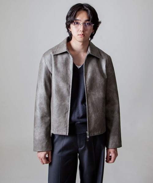 ZIP FIVE -White Line- ブルゾン アウター 「White Line」 ミニマル