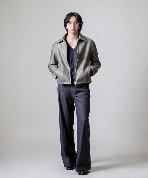 ZIP FIVE -White Line- ブルゾン アウター 「White Line」 ミニマル