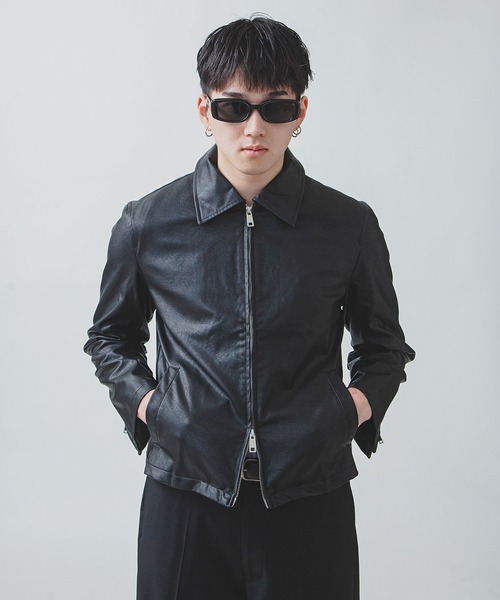 ZIP FIVE -White Line- ブルゾン アウター 「White Line」 ミニマル