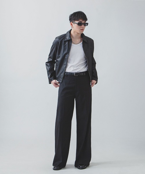 ZIP FIVE -White Line- ブルゾン アウター 「White Line」 ミニマル