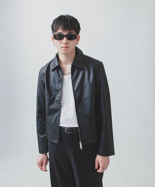 ZIP FIVE -White Line- ブルゾン アウター 「White Line」 ミニマル