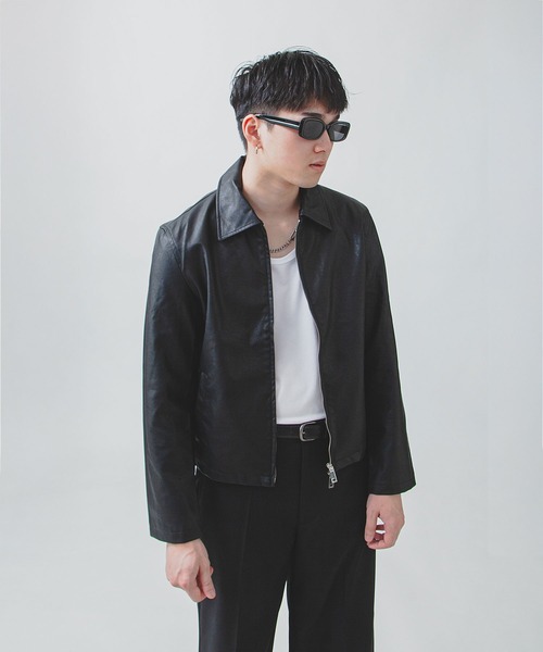 ZIP FIVE -White Line- ブルゾン アウター 「White Line」 ミニマル