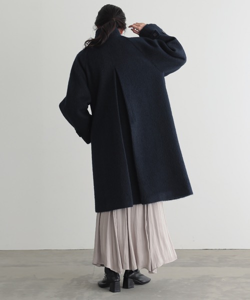 for/c ステンカラーコート コート シャギースタンドロングコート