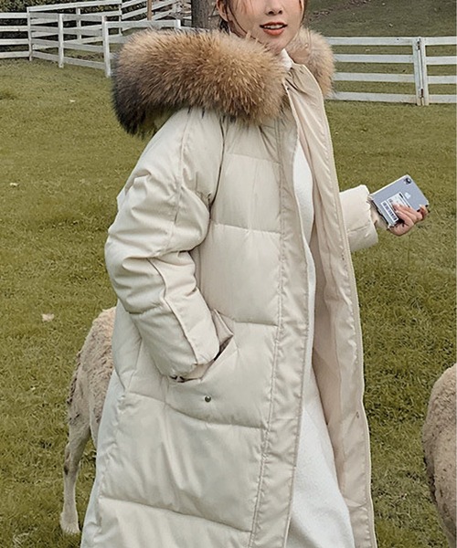 BLANC FICELLE ダウンコート ダウンジャケット 中綿 ファー ロング