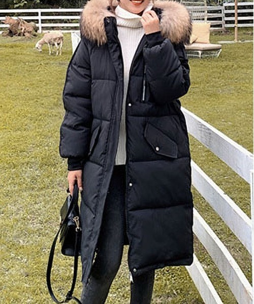 BLANC FICELLE ダウンコート ダウンジャケット 中綿 ファー ロング