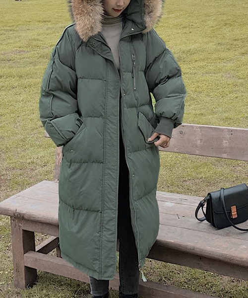 BLANC FICELLE ダウンコート ダウンジャケット 中綿 ファー ロング