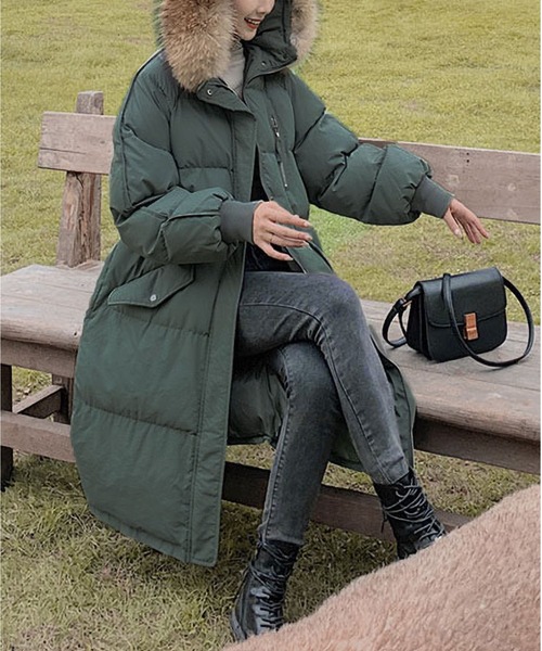 BLANC FICELLE ダウンコート ダウンジャケット 中綿 ファー ロング