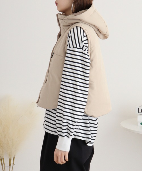 EGLANTINE（エグランティーヌ） ダウンベスト ベスト クロップド丈