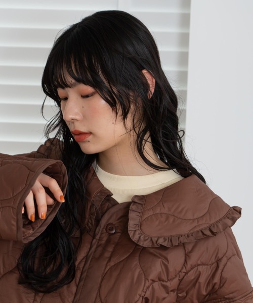 eLur（エラー） つけ襟 付け襟 キルティングつけ襟｜セットアップ着用