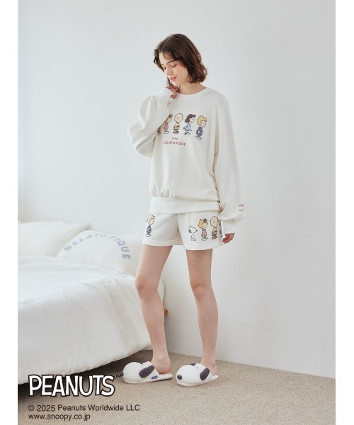 ！限定お値下げ！新品未使用 ジェラピケ スヌーピー スウェット ルームウェア gelato pique パジャマ ルームウェア 「PEANUTS」「ONLINE限定