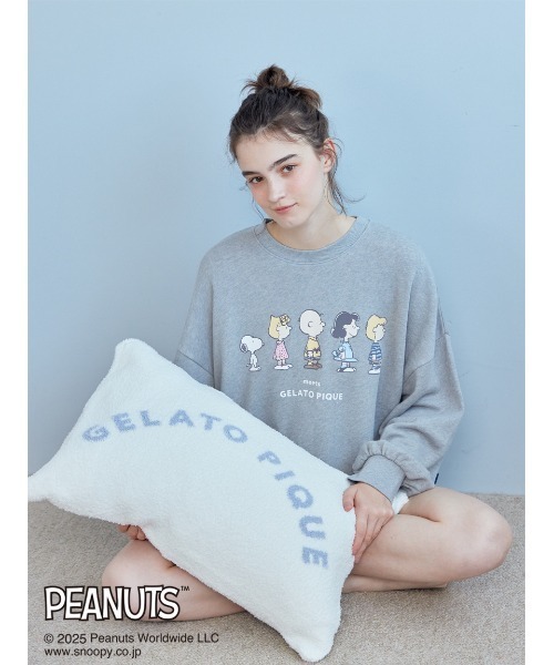 ジェラートピケ　SNOOPY 裏毛プルオーバー&パンツ　新品 gelato pique パジャマ ルームウェア 「PEANUTS」「ONLINE限定
