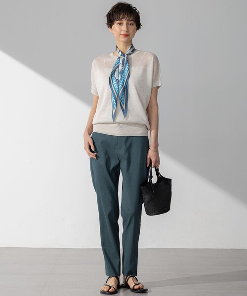 548k 新品 今季新作 23区 洗える シャイニーシアー ドルマン ニット38 23区（ニジュウサンク） ニット セーター 「洗える」シャイニーシアー