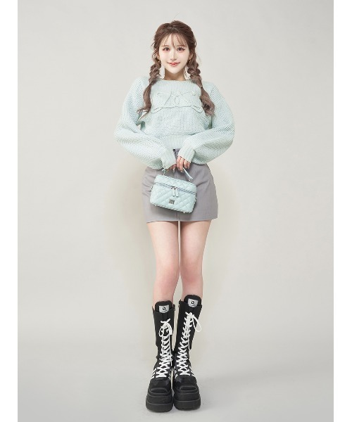 Darich ロゴワッフルニットトップス ロゴワッフルニットトップス（ニット/セーター）｜Darich