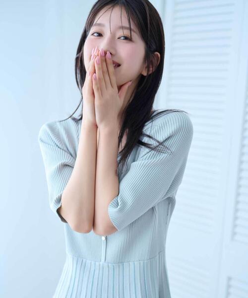 【新品】JILL by JILLSTUART　プリーツニットワンピース JILL by STUART ワンピース プリーツニットワンピース