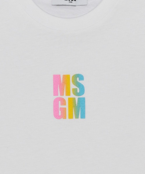 MSGM KIDS tシャツ MSGMレインボーロゴTシャツ キッズ 子供服