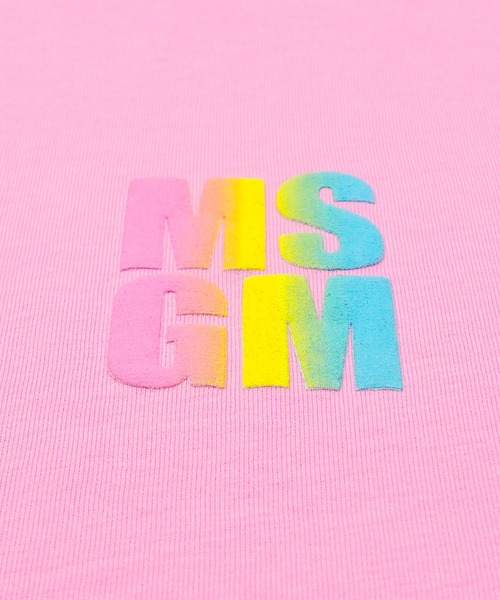 MSGM KIDS tシャツ MSGMレインボーロゴTシャツ キッズ 子供服