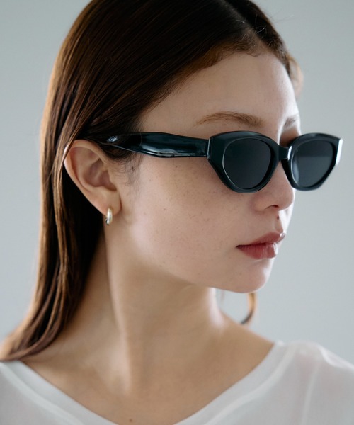 サングラス オーバル ビジュー バタフライ メタル リムレス UVカット サングラス メガネ 韓国 ストリート メンズ レディース レディース メンズ | Candlestick | 05