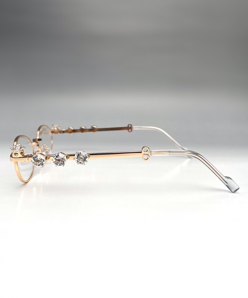 サングラス オーバル ビジュー バタフライ メタル リムレス UVカット サングラス メガネ 韓国 ストリート メンズ レディース レディース メンズ | Candlestick | 27