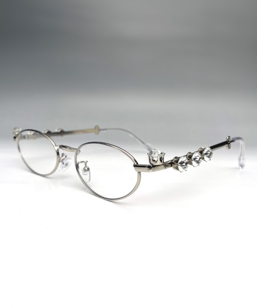 サングラス オーバル ビジュー バタフライ メタル リムレス UVカット サングラス メガネ 韓国 ストリート メンズ レディース レディース メンズ | Candlestick | 22