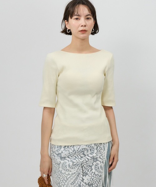 BABYLONＥ　新品　カットソー　ライン綺麗 BABYLONE（バビロン） tシャツ レイヤードカットソー レディース