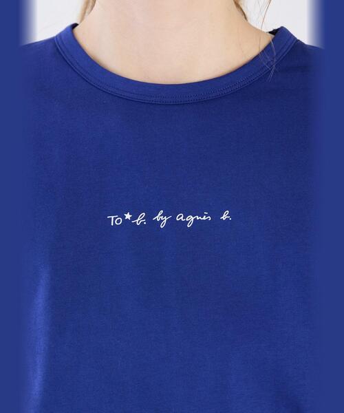 To b. by agnes tシャツ ミニロゴカラーTシャツ レディース