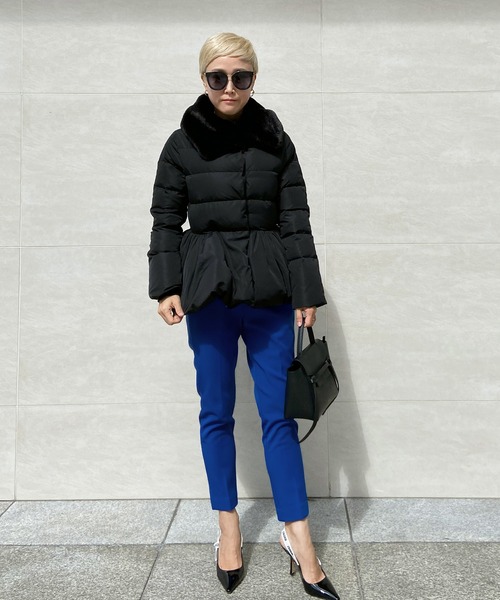 JENNE フリル裾付き ブラックダウンジャケット Mサイズ JENNE」 ダウンジャケット MEDIUM ブラック レディース : ZOZOTOWN