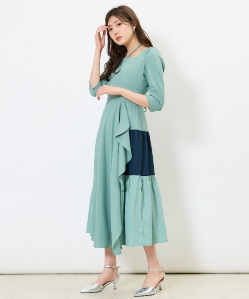 AND COUTURE（アンドクチュール） ワンピース 夏 アシメラッフル