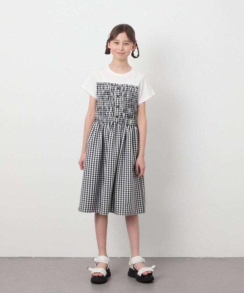 a.v.v（アー・ヴェ・ヴェ） ワンピース 「140-150」ドッキングデザイン