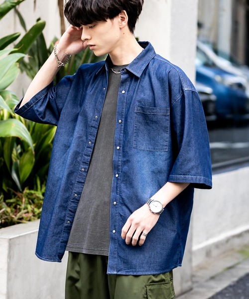 Rocky Monroe シャツ オーバーサイズユーズドケミカルウォッシュ