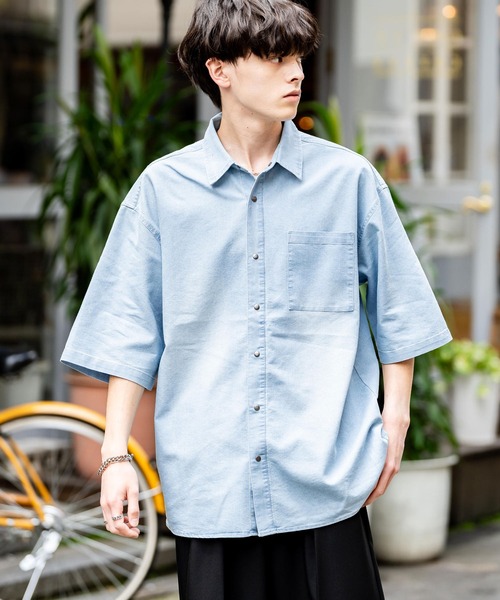 Rocky Monroe シャツ オーバーサイズユーズドケミカルウォッシュ
