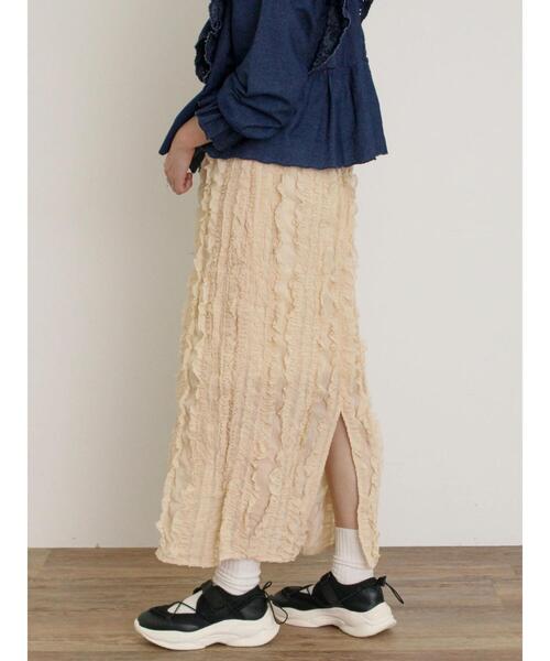 【美品】COMME des GARCONS シアースカート フリル S ベージュ 楽天市場】comme des garcons フリル（スカート｜ボトムス