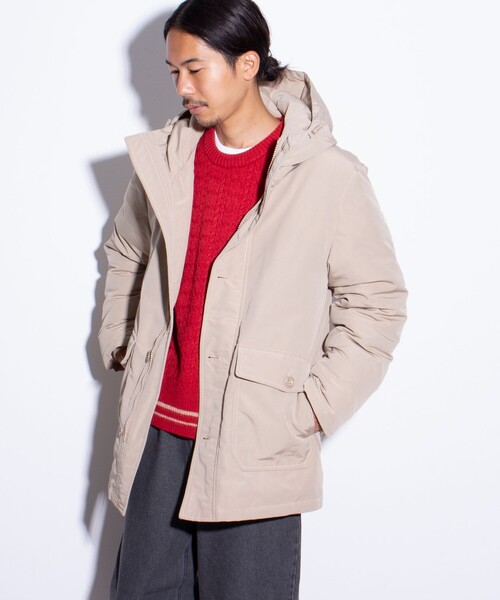 GEVACO（ゲバコ） ダウンジャケット S ベージュ メンズ : ZOZOTOWN