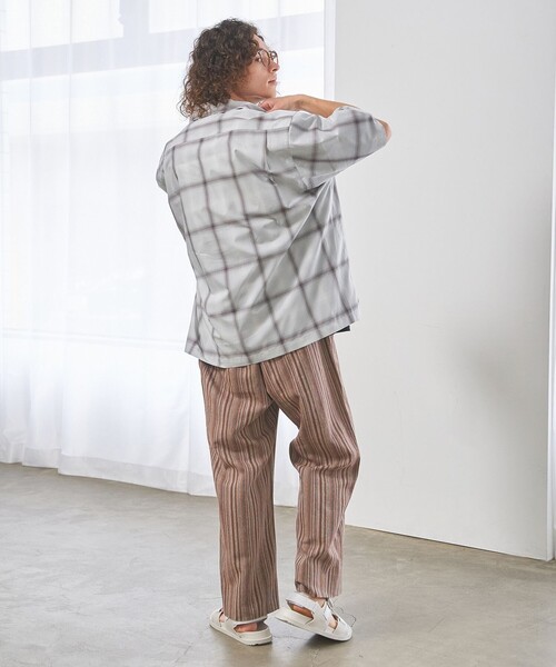 J.PRESS YORK STREET ワイドパンツ パンツ 「UNISEX」コットンリネン