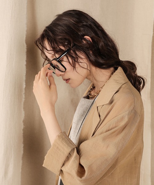 en CAnAF 伊達メガネ メガネ 眼鏡 スクエアメガネ レディース