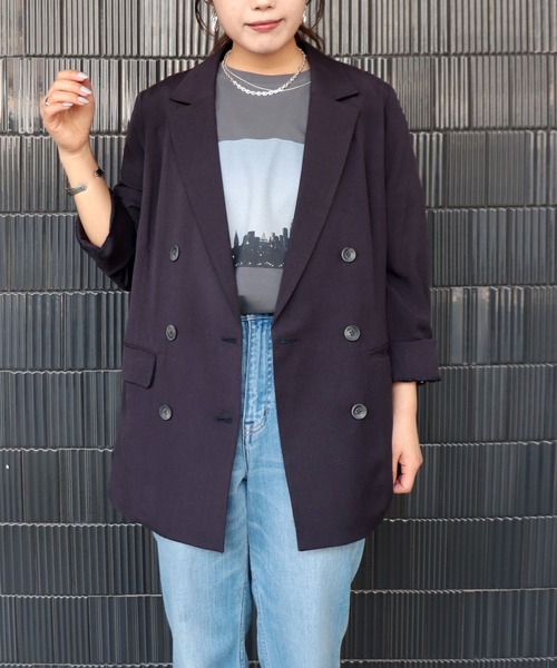 【現行モデル】T-JACKET リネン混 デニム テーラードジャケット XS リネンテーラードジャケット | Jacket | HER. Online Store