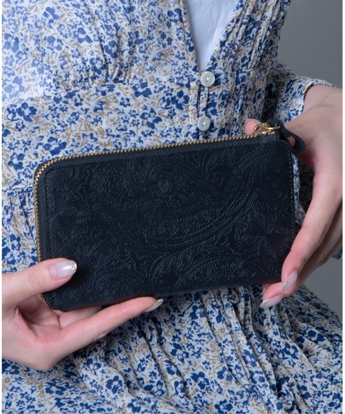 「TIDY2.0 Botia」長財布 小さい レディース 本革 ボタニカル ペイズリー 総柄 ニュアンスカラー 植物 模様 おしゃれ タイディ 人気 かわいい スリム 上品 大人 きれいめ 軽い レザー 大容量 小銭入れ ラッピング 誕生日 ギフト MARLE 小さめ YKK 薄い 財布 長財布 小さい TIDY2.0 Botia ボタニカル柄 レディース メンズ