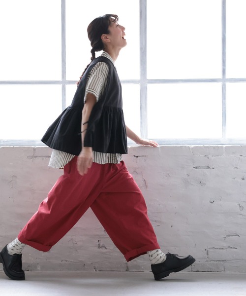 ソウルベリー　９分丈　スミクロパンツ ぽてっと9分丈のスミクロパンツ（その他パンツ）｜soulberry