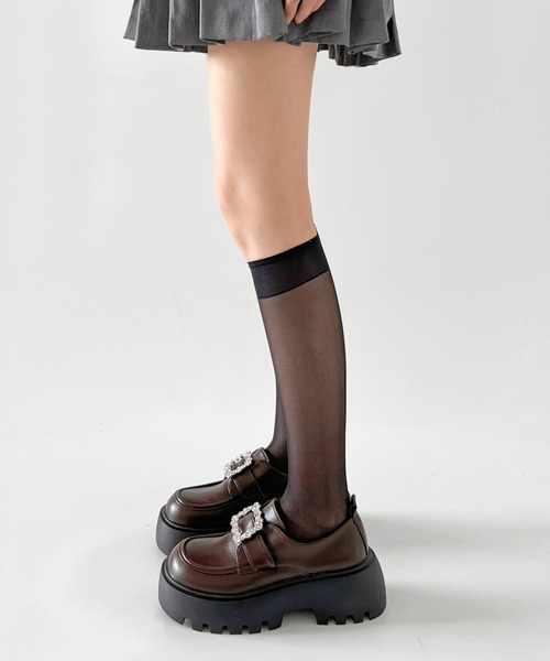 Shoes in Closet（シュークロ） ローファー 軽量厚底 凹凸ソール 2WAY
