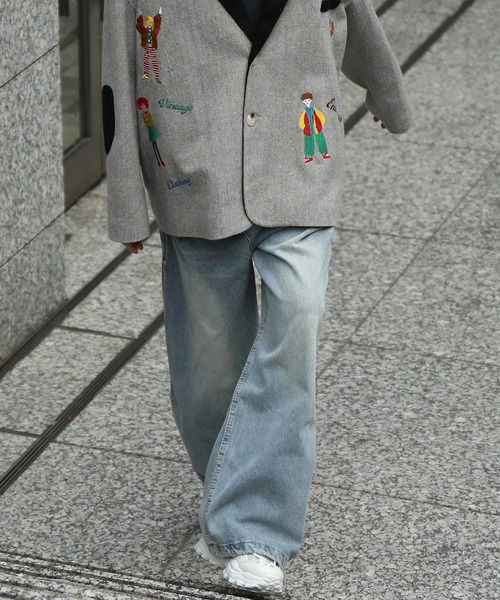 ワイドパンツ ジーンズ ルーズバルーンシルエットデニムパンツ メンズ