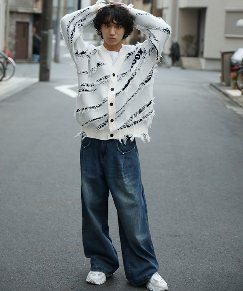 ワイドパンツ ジーンズ ルーズバルーンシルエットデニムパンツ メンズ