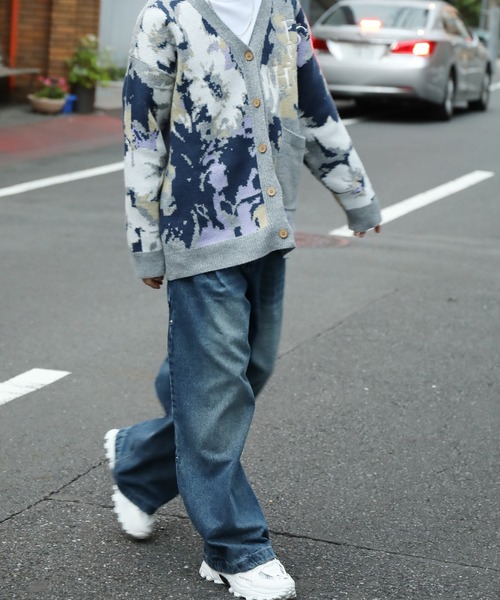 ワイドパンツ ジーンズ ルーズバルーンシルエットデニムパンツ メンズ
