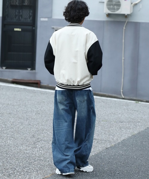 ワイドパンツ ジーンズ ルーズバルーンシルエットデニムパンツ メンズ