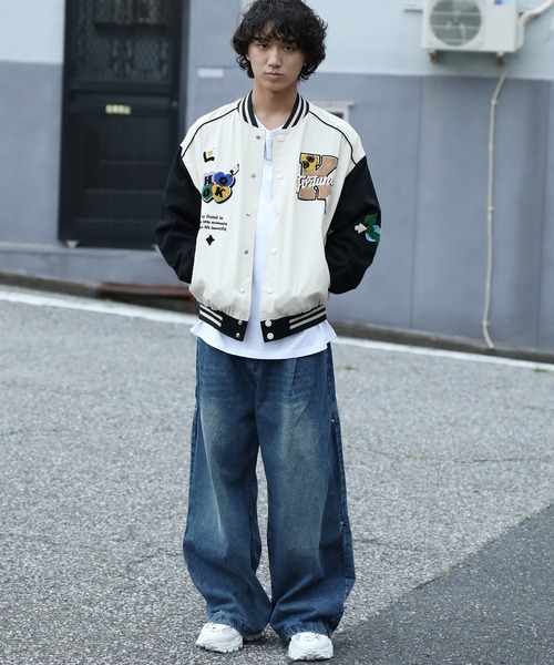 ワイドパンツ ジーンズ ルーズバルーンシルエットデニムパンツ メンズ